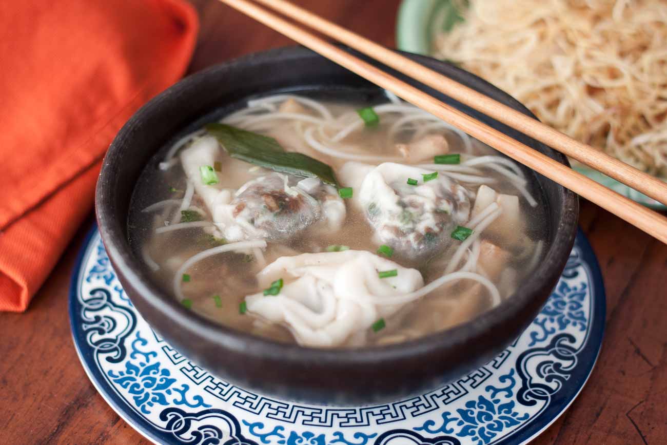 Cantonese Style Ban Mian Bian Rou Recipe – Noodle Soup With Vegetable Dumplings
