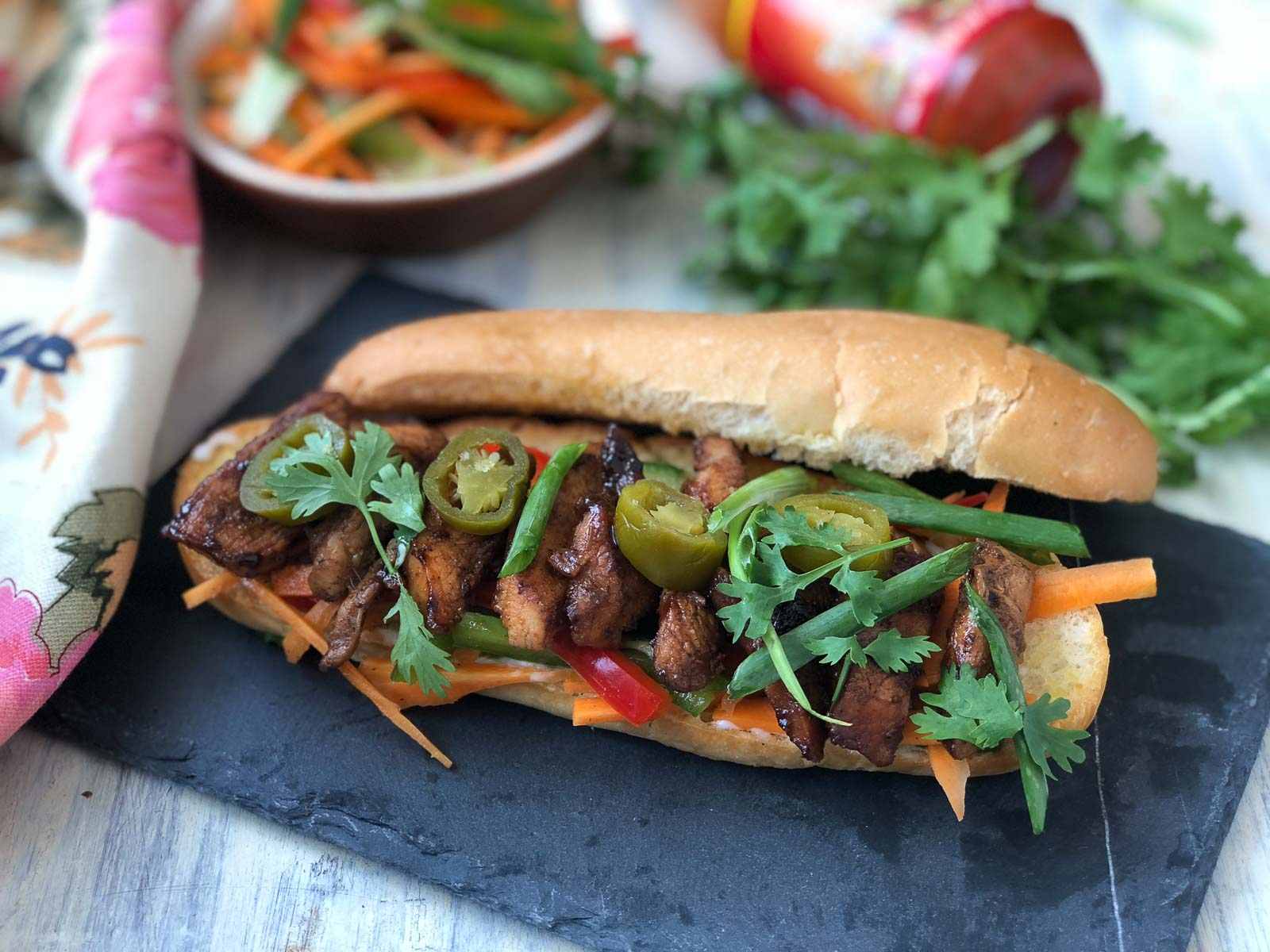 Chicken Bánh Mì Recipe – Vietnamese Grilled Chicken Sandwich